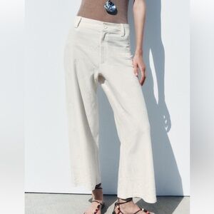 Zara embroidered pants